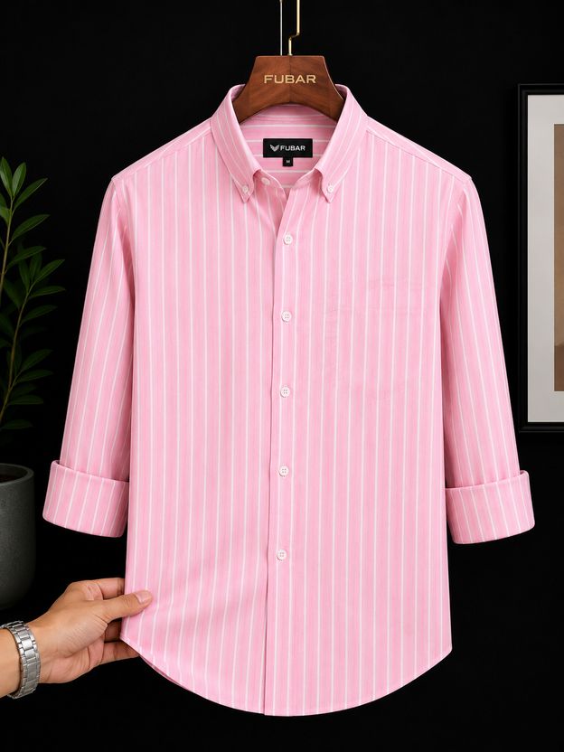 FUBAR Men Slim Fit Striped Shirt - Image 9