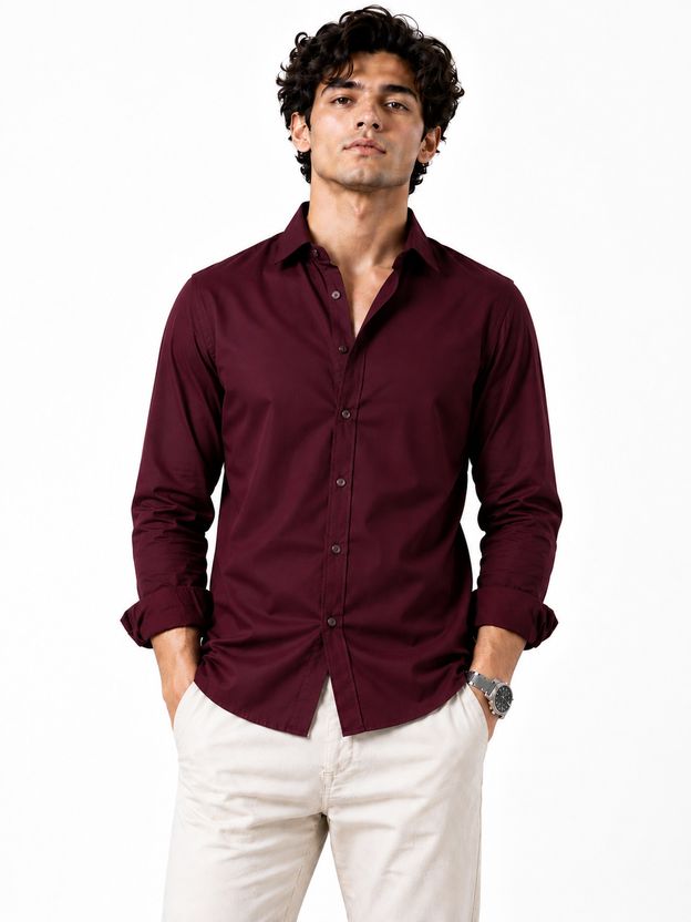 Mardexx Men Regular Fit Solid Spread Collar Shirt - Image 8