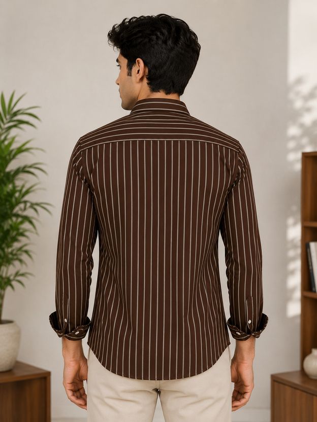 FUBAR Men Slim Fit Striped Shirt - Image 4