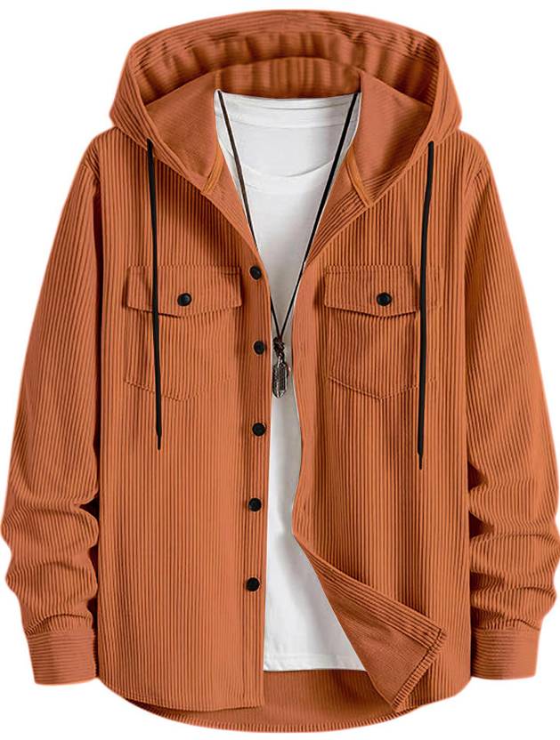 Horseman Men Solid Casual Orange Shirt