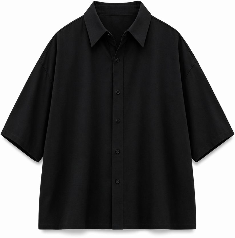 SHABIB Men Oversized Fit Solid Spread Collar Casual Shirt - Image 1