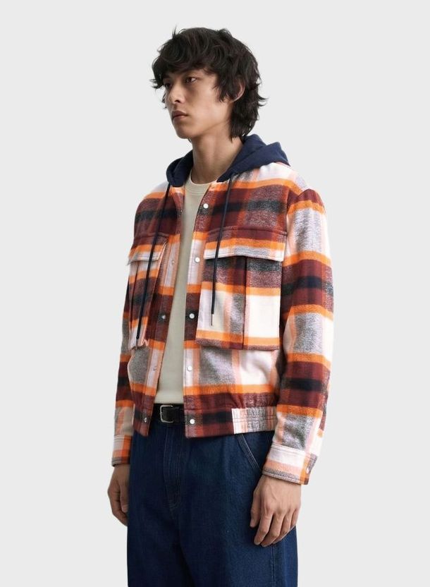 The Indian Garage Co. Men Boxy Fit Checkered Hoodie - Image 2