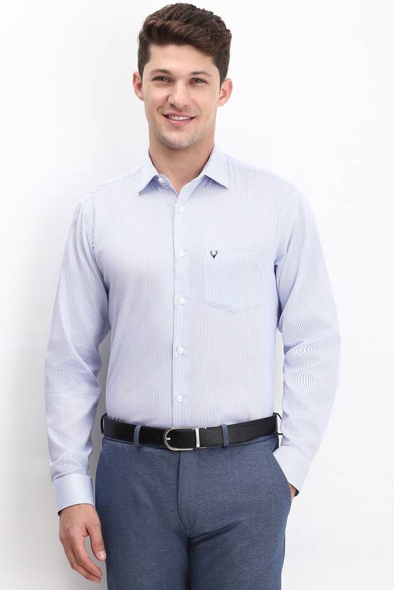 Allen Solly Men Slim Fit Striped Spread Collar Formal Shirt