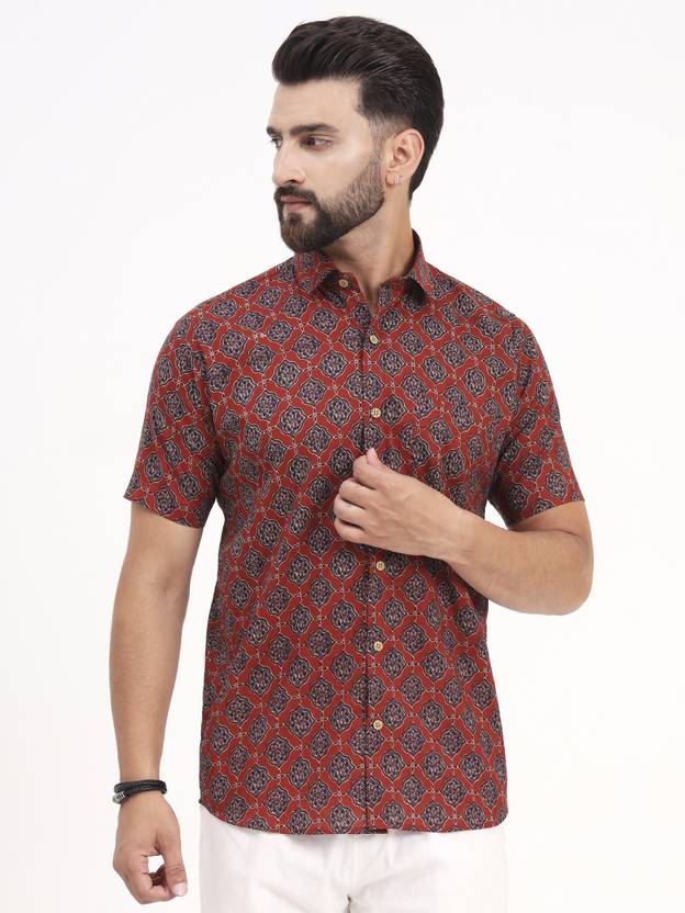 MILLENNIAL MEN Men Comfort Fit Ethnic Motifs Spread Collar Casual Shirt