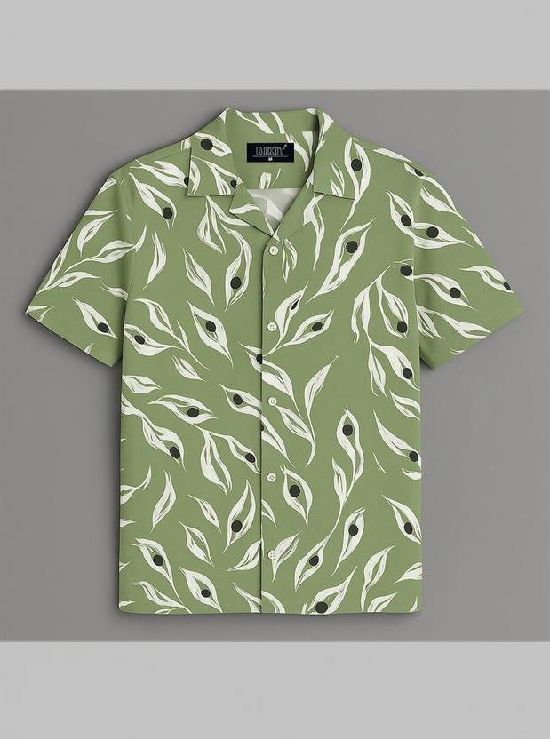 BIKIT Men Printed Casual Green Shirt
