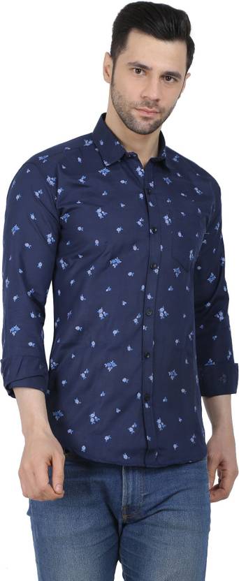 Banana plug Men Regular Fit Color Block Spread Collar Casual Shirt
