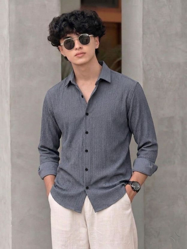 METRONAUT Men Comfort Fit Striped Shirt - Image 10