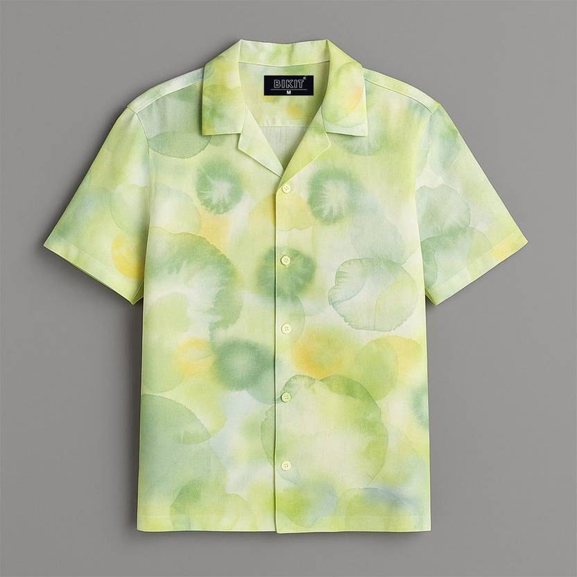 BIKIT Men Printed Casual Green Shirt
