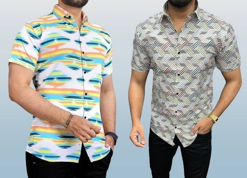 khodal Men Regular Fit Printed Casual Shirt