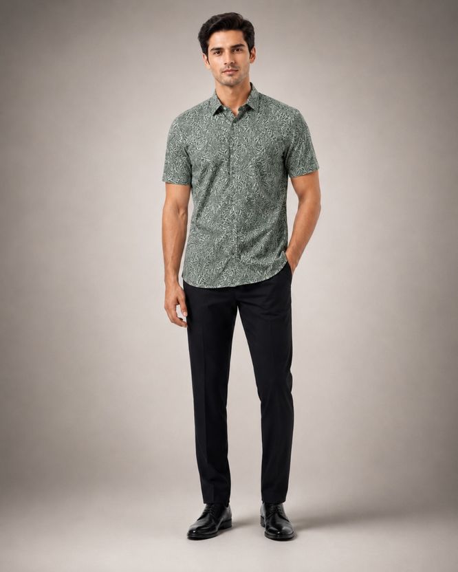 KBAY Men Regular Fit Solid Spread Collar Shirt - Image 10