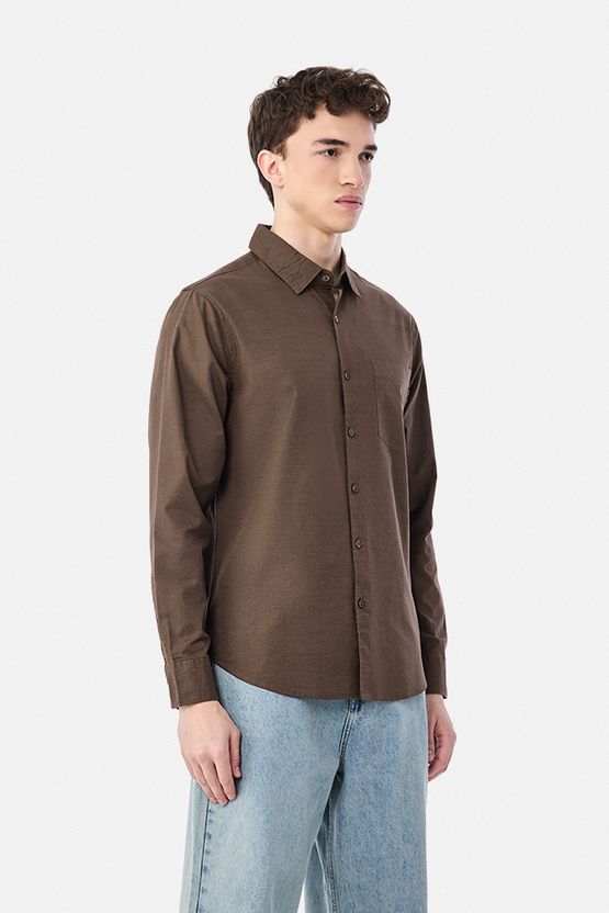Snitch Men Regular Fit Solid Spread Collar Shirt - Image 4