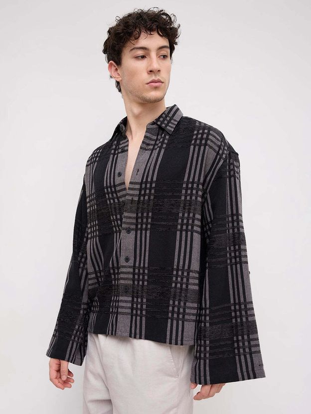VASTRADO Men Oversized Checkered Shirt - Image 6
