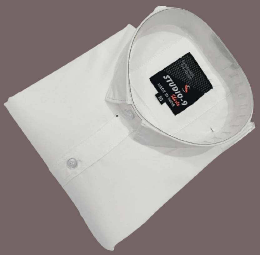 Studio-9 Men Regular Fit Solid Spread Collar Casual Shirt
