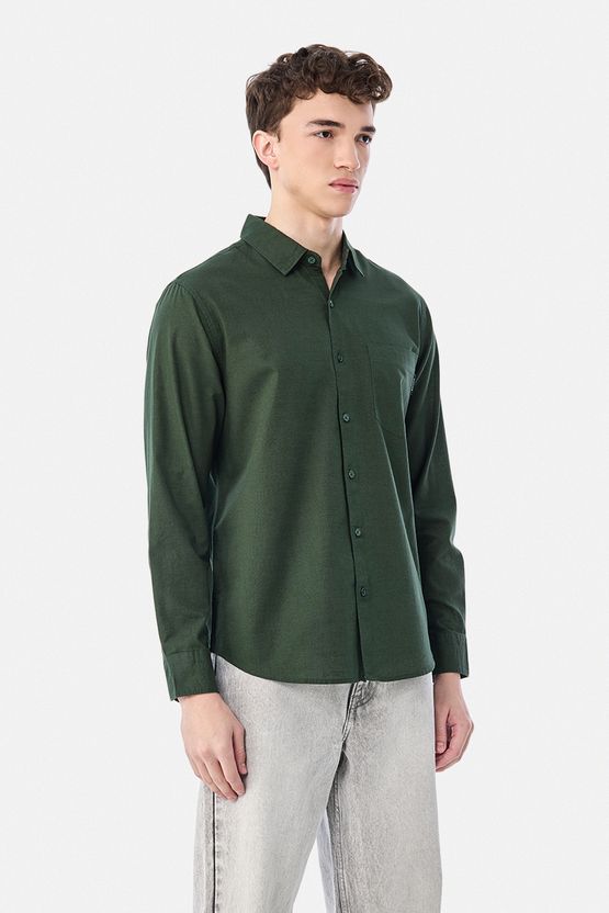 Snitch Men Dark Green Casual Shirt - Image 4