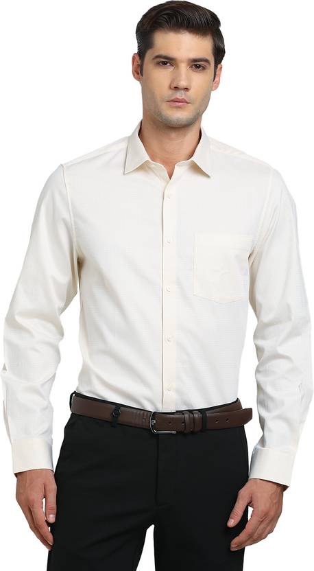 TURTLE Men Slim Fit Self Design Formal Shirt