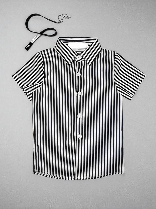 DHEER FASHION Boys Regular Fit Striped Spread Collar Casual Shirt