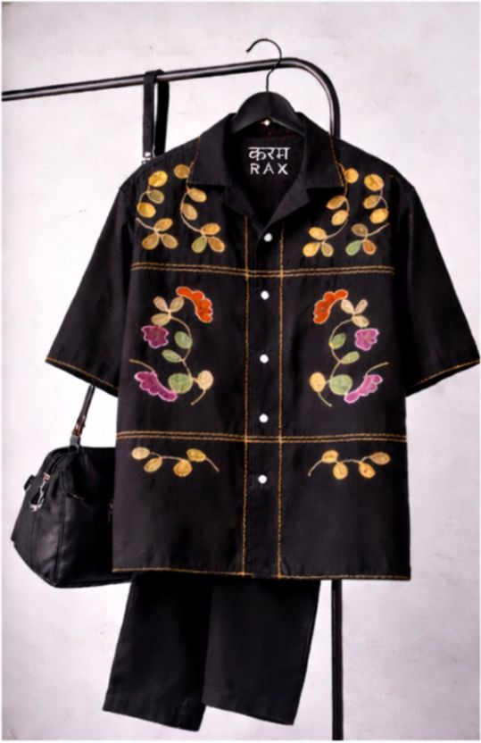 KaramKar Men Regular Fit Embroidered Casual Shirt - Image 5