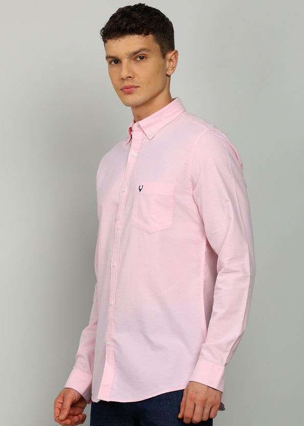 Allen Solly Men Regular Fit Solid Button Down Shirt - Image 3