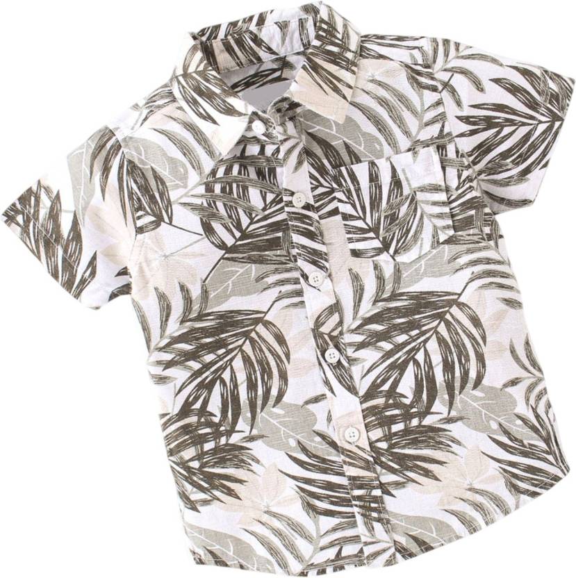 RAVYA TRENDZ Boys Regular Fit Printed Button Down Collar Festive Shirt