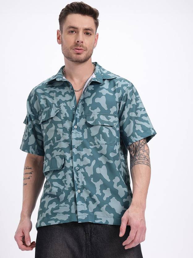 glitchez Men Relaxed Fit Fit Printed Casual Shirt