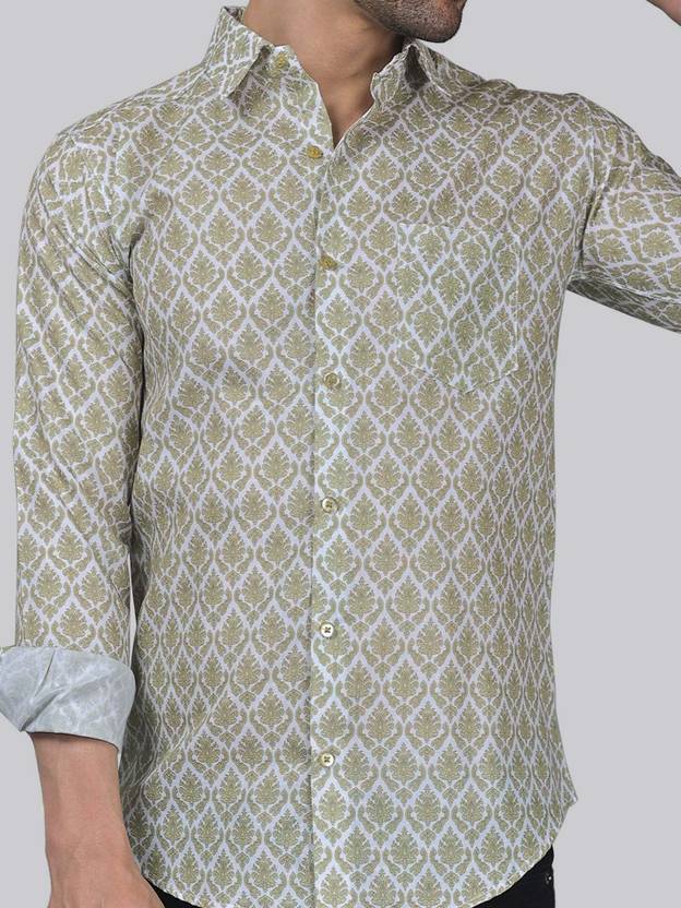 trybuy.in Men Regular Fit Printed Spread Collar Casual Shirt