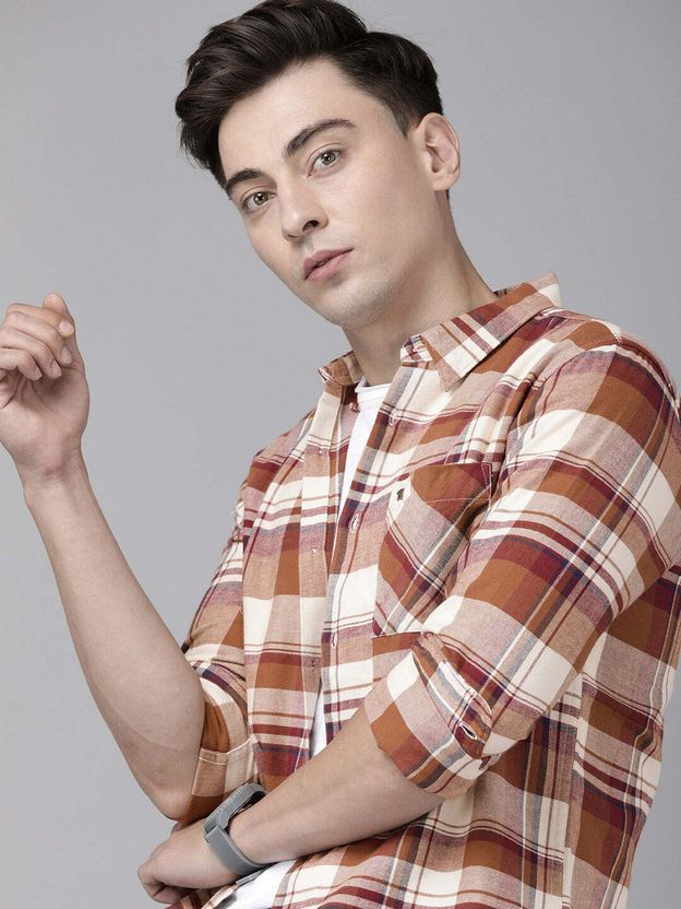 THE BEAR HOUSE Men Slim Fit Checkered Shirt - Image 6