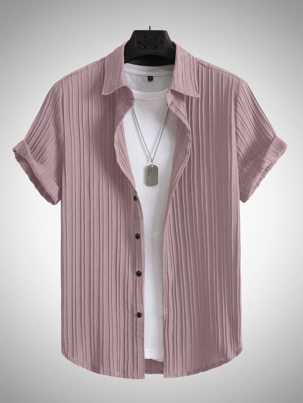 HaloMens Men Regular Fit Striped Shirt - Image 2