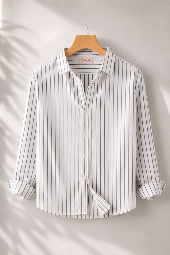 WE KAIKA Men Regular Fit Striped Shirt - Image 1