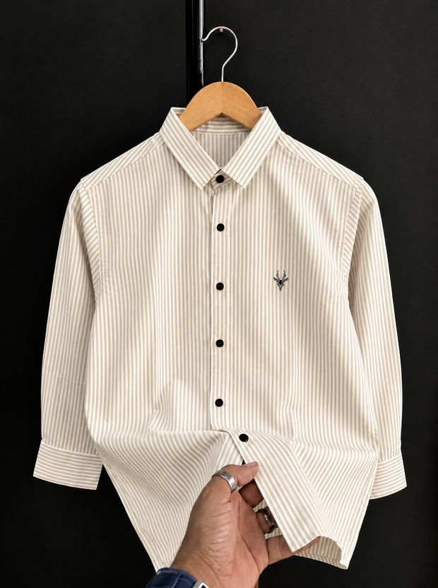 Waridashi Men Regular Fit Striped Shirt - Image 3