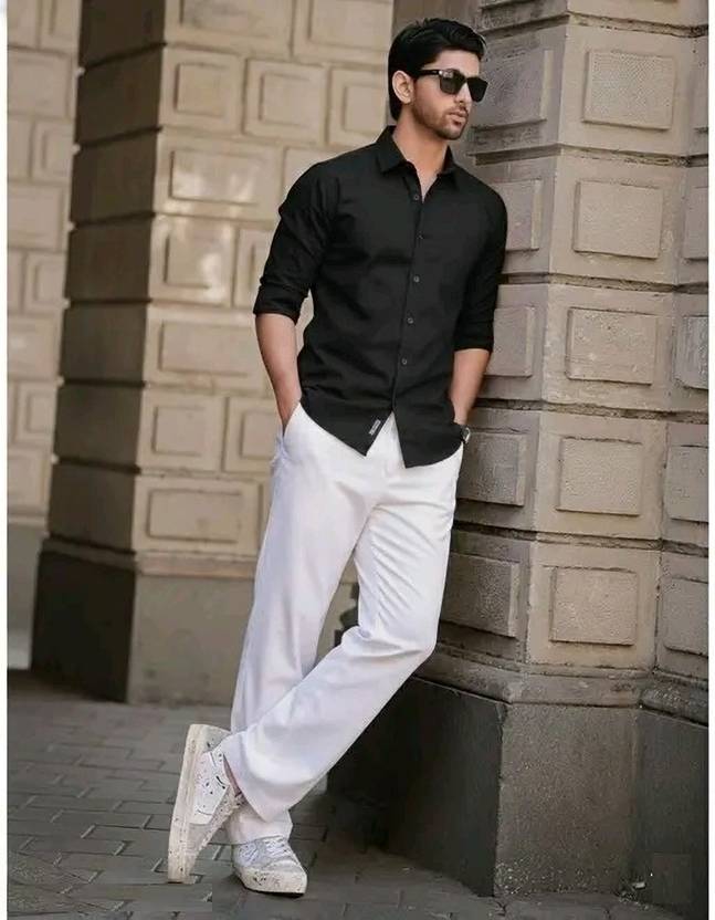 VRINDITA FASHION Men Regular Fit Solid Spread Collar Casual Shirt