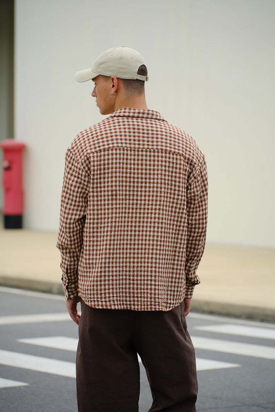 Bonkers Men Relaxed Fit Checkered Casual Shirt - Image 3