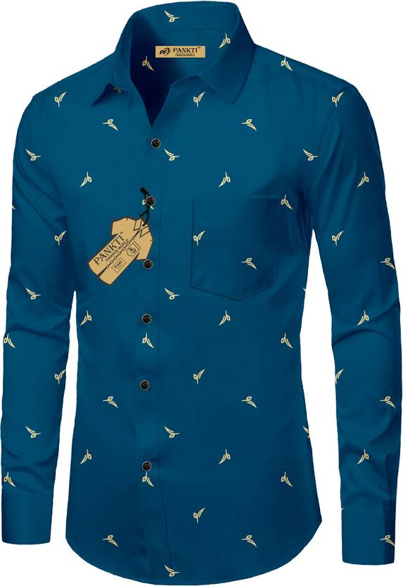 MJENTERPRISE Men Regular Fit Printed Spread Collar Casual Shirt