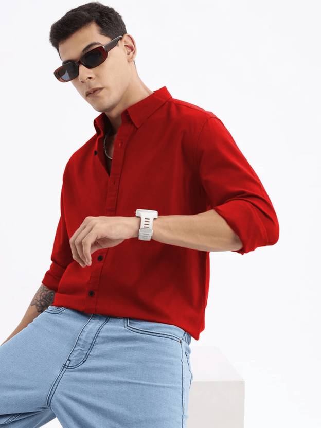 METRONAUT Men Regular Fit Solid Spread Collar Formal Shirt