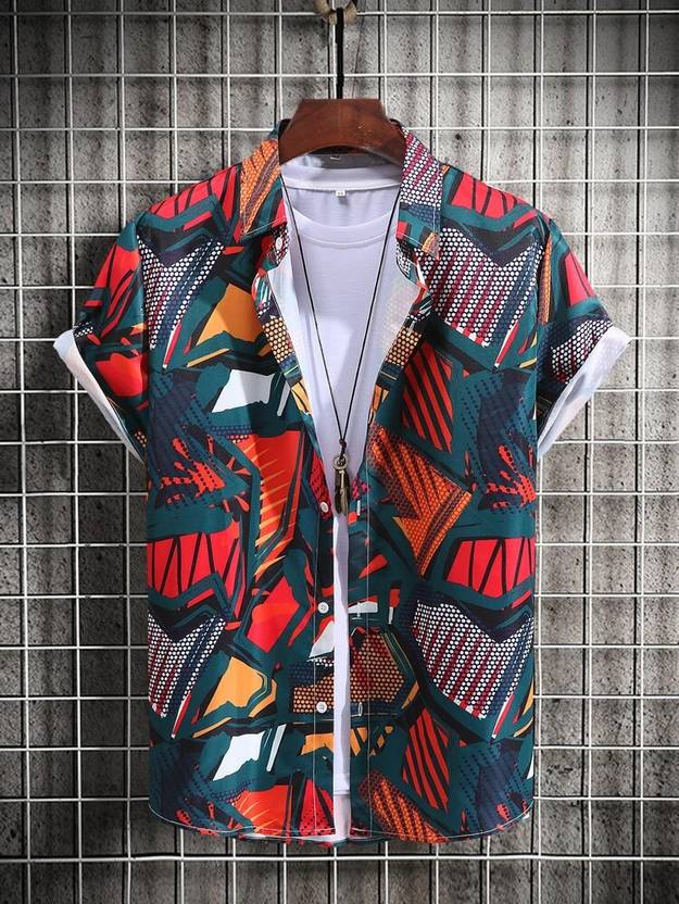 Prinza Women Regular Fit Printed Cut Away Collar Beach Wear Shirt