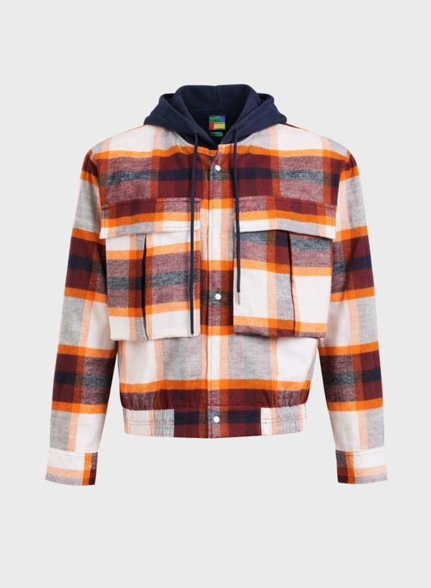 The Indian Garage Co. Men Boxy Fit Checkered Hoodie - Image 4