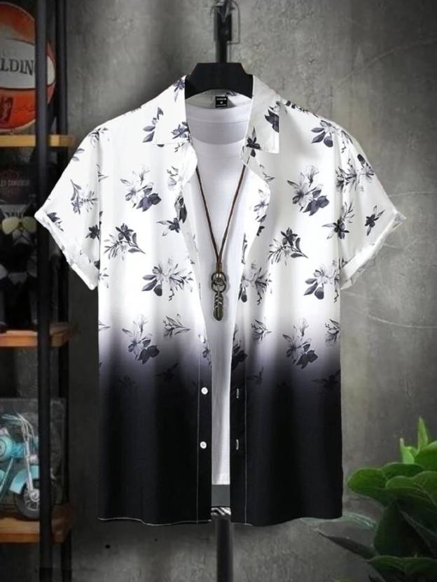 SEVENTEENSTITCH Men Regular Fit Printed Ribbed Collar Casual Shirt