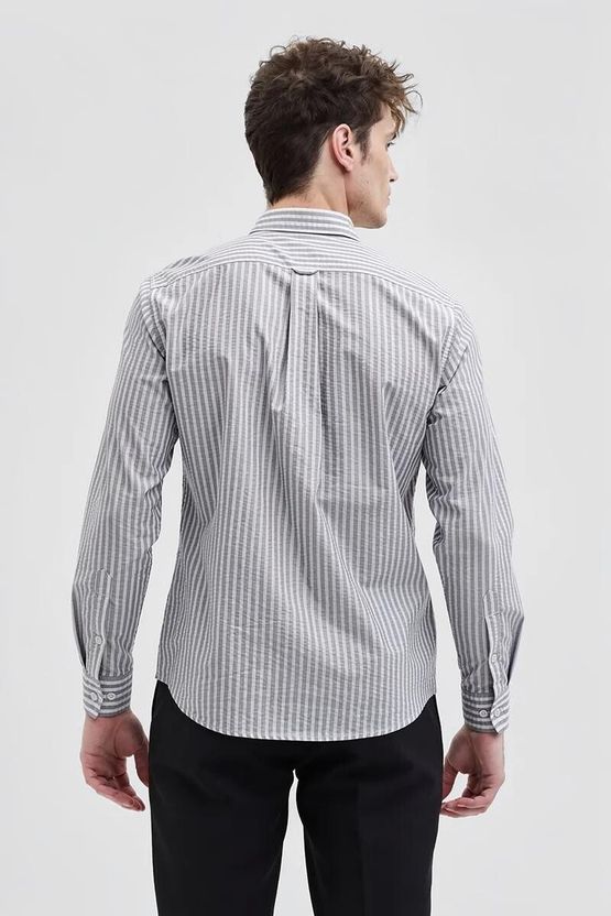 RODEIZ Men Slim Fit Striped Shirt - Image 2