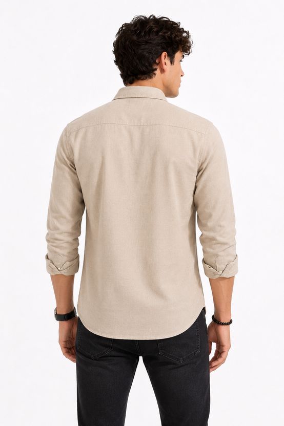 KBAY Men Regular Fit Solid Spread Collar Shirt - Image 2