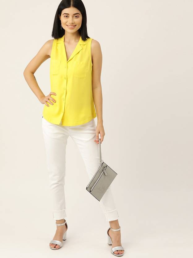 Dressberry Women Regular Fit Solid Casual Shirt
