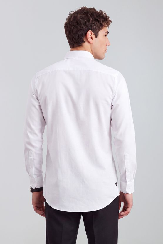 Peter England Men Slim Fit Solid Formal Shirt - Image 3