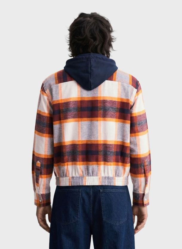 The Indian Garage Co. Men Boxy Fit Checkered Hoodie - Image 3