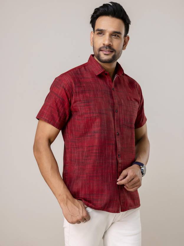 Shozaai Collection Men Regular Fit Solid Spread Collar Casual Shirt