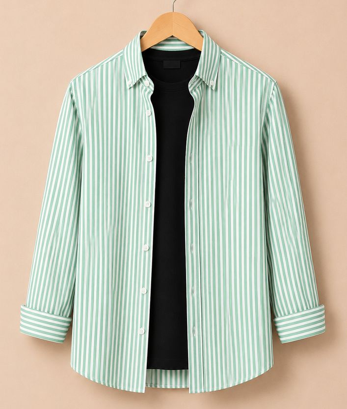 RODEIZ Men Slim Fit Striped Shirt - Image 10