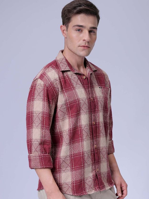 The Indian Garage Co. Men Relaxed Fit Checkered Shirt - Image 3