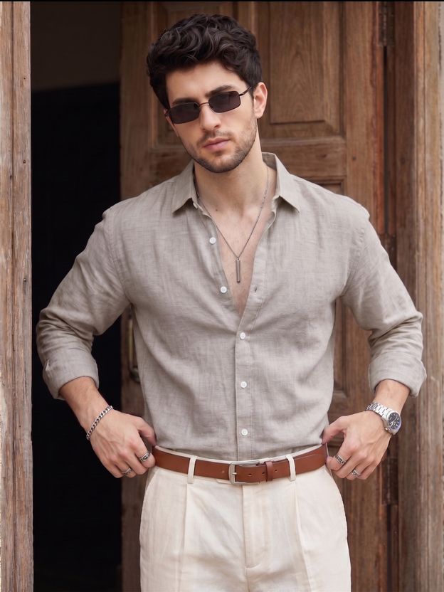 STONEBERG Men Grey Formal Shirt - Image 5