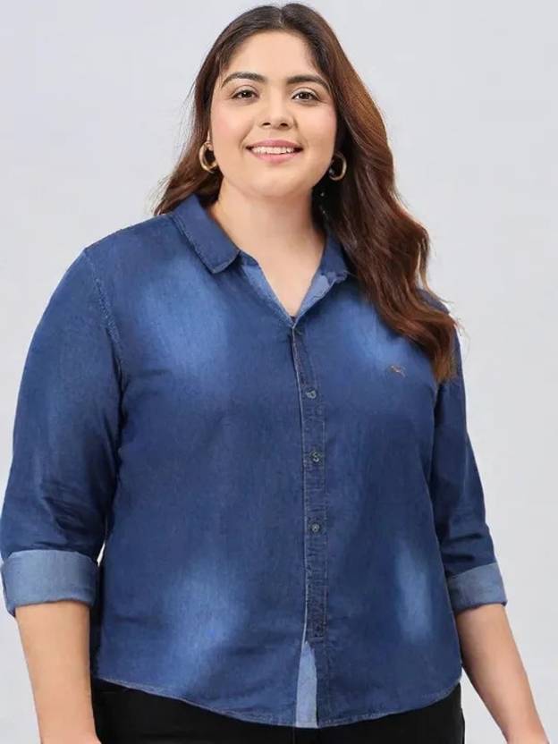 NEW-18 Women Relaxed Fit Fit Solid Casual Shirt