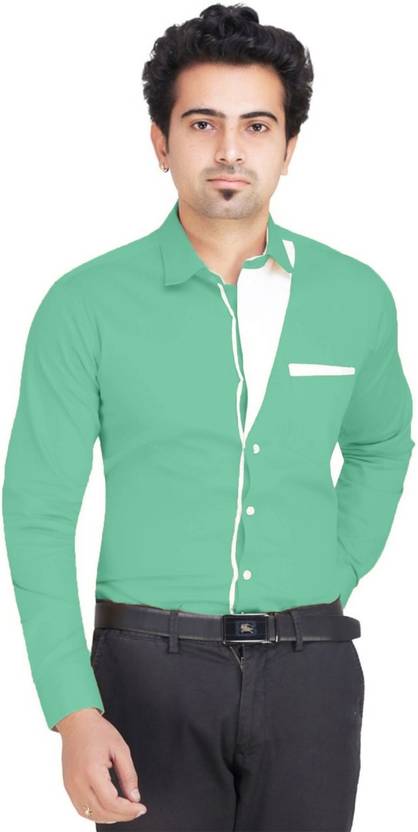 GIRLS SHOPPIE Men Slim Fit Solid Spread Collar Casual Shirt