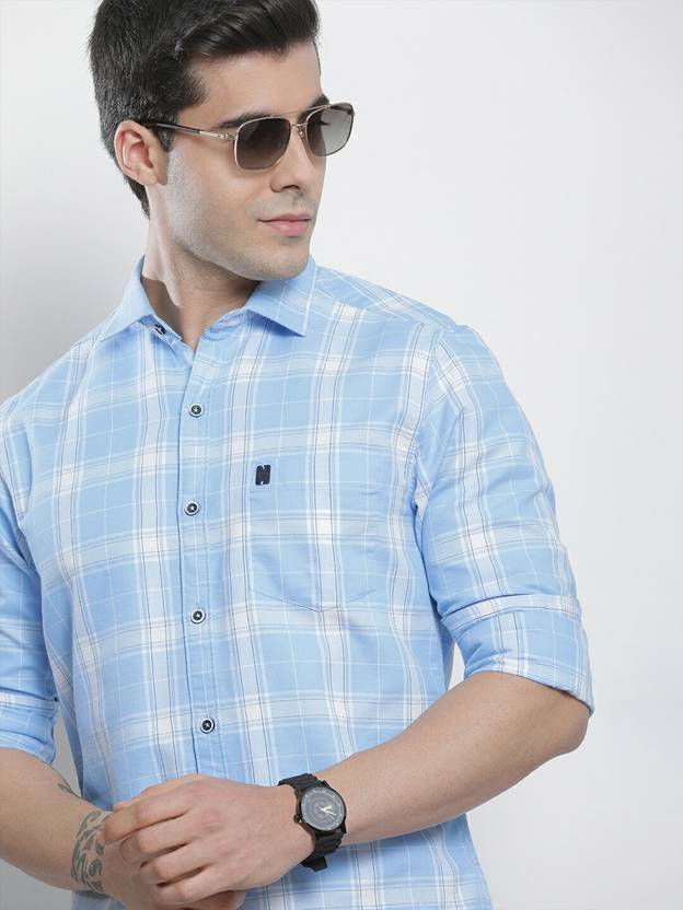 The Indian Garage Co. Men Checkered Casual White Shirt - Buy The Indian ...