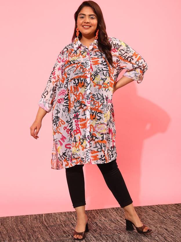 CURVY STREET Women Regular Fit Printed Casual Shirt