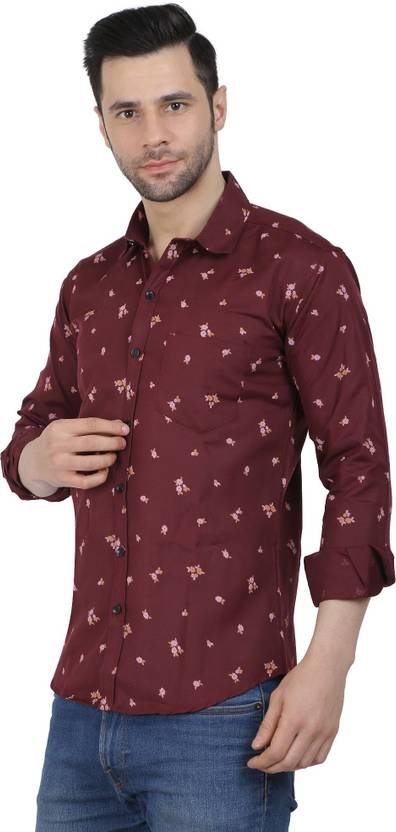 Banana plug Men Regular Fit Printed Spread Collar Casual Shirt